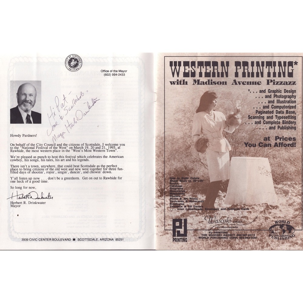 1993 Festival of the West Program SIGNED x20 Lee Aaker Will Hutchins Rin Tin Tin - Picture 4 of 13